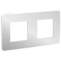 SE Unica Studio Хром/Белая Рамка 2-ная