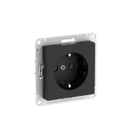 Systeme Electric AtlasDesign Карбон Розетка с заземлением, 16А, мех., быстрозажим. клем.