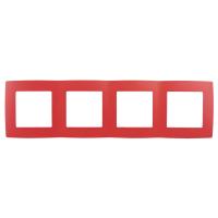 ЭРА 12-5004-23 Красный Рамка на 4 поста, 12
