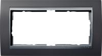 Gira Event Антрацит/Алюминий Рамка 2-ая без перегородки