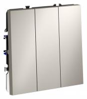 Выключатель встраиваемый VOLTUM S70 трехклавишный 10А, (кашемир)