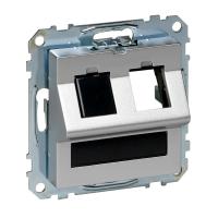 SE Merten SM Алюминий Наклонная плата для Keystone RJ45