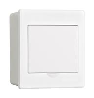 Dekraft Корпус пласт. навесной бел. дв. 1 ряд 4 мод. IP41 ЩРН-П