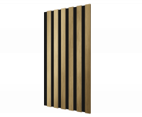 Комплект акуст.панелей, черный войлок, 600х300х19мм, рейки ЭКОПОЛИМЕР, золото матовое/2шт