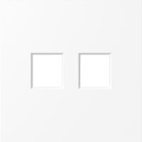 Donel Накладка 2-я для розеток RJ45, TV, SAT, глянцевый белый, серия S08, DS86903