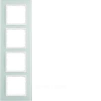 Berker B.7 Стекло Полярно-белый Рамка 4-местная