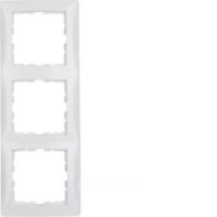 Berker S.1 Полярно-белый с блеском Рамка 3-местная вертикальная