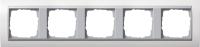 Gira Event Бел.глянц./Алюминий Рамка 5-ая