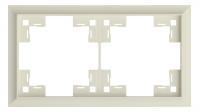 Двухместная рамка классик, кремовый сатин (35920 MC)