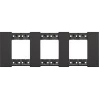BT Living now Черный Рамка немецкий стандарт 3 поста (2+2+2 мод)