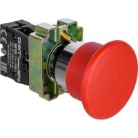 CHINT Кнопка управления "Грибок" Φ40мм（2）с самовозвратом NP2-BC42 без подсветки красная 1НЗ IP40