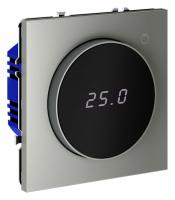 Терморегулятор электронный VOLTUM S70 с индикацией и датчиком, для теплого пола, (сталь)