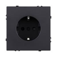 Розетка штепсельная SCHUKO 16A/250 В, черный матовый Kollinger Eclipse EC-014BK