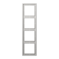 JUNG LS 990 Светло-серая Рамка 4-ая