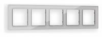 Рамка ALFA Platos (Серебро Стекло органическое) 5-ая AF330405