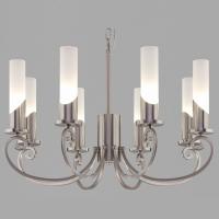 Классическая подвесная люстра 60117/8 никель Eurosvet Banci