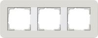 Gira E3 Светло-серый/Белый глянцевый Рамка 3-ая
