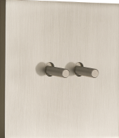 Donel Переключатель на 2 тумблера, цилиндр, 10AX 250V, никель, серия N96, DT108CNB