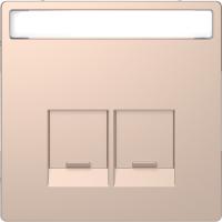 SE Merten D-Life Шампань Накладка центральная для 2-х модульных разъемов