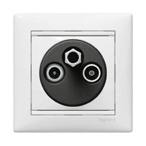 Legrand Valena Бел Розетка TV- FM-SAT единственная 5-2400 МГц 1,5 дБ