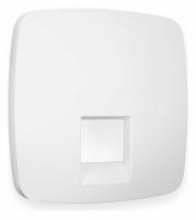 Лицевая панель OMEGA (Белый матовый) для компьютерной/телефонной розетки RJ-45/RJ-11 QUANT OP1320