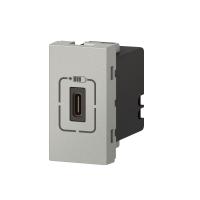 Legrand Розетка USB-C для зарядки - Программа Mosaic - 1 модуль - алюминий