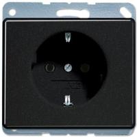 JUNG SL 500 Черная Розетка с/з безвинт. зажим