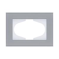 Рамка для двойной розетки, стекло серый Kollinger Reflex MG RM120GY