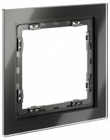 Рамка стеклянная VOLTUM S70 на 1 пост, (титан, стекло)