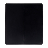 KRANZ Выключатель ROUND 2 кл для жалюзи возвратный 10А с/у оникс