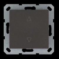 Jasmart Выключатель одноклавишный для штор 10A 250V~ с накладкой, цвет Мокко