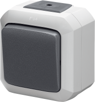 ABB Variant+ Серый Переключатель кнопочный одноклавишный, IP54