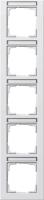 Gira E2 Белый Рамка 5-ая вертикальная с полем для надписи