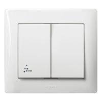 Legrand Galea Life Белый Выключатель 2-клав., IP44