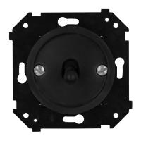 BIRONI Шедель Бриз Черный матовый Выключатель 1-кл проходной (тумблерный, скрытый монтаж)