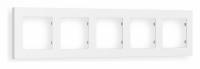 Рамка ALFA Techno (Белый матовый) 5-ая AF220125