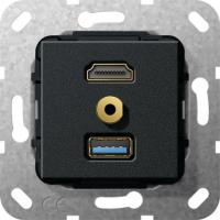 Gira Разъем HDMI,USB3.0A,M гнездо