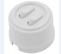 BIRONI Лизетта Пластик Белый Выключатель 2-кл (клавишный)