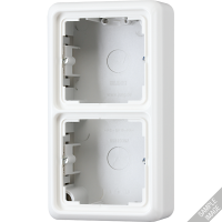 JUNG CD 500/CD plus Серая Коробка 2-кратная, накладная, с рамкой