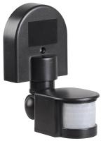 IEK Датчик движения ДД 008 черный, макс. нагрузка 1100Вт, угол обзора 180град., дальность 12м, IP44,