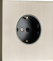 Donel Розетка Schuko с заземлением, со шторками 16A 250 В~ , никель, серия N96, DT188NB