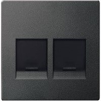 SE Merten SM Антрацит Центральная плата 2-ая для модулей штепсельных разъемов с пылезащ. шторками