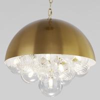 Подвесной светильник со стеклянными плафонами 30177 латунь Eurosvet Anait