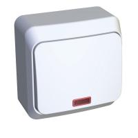 SE Этюд наруж Бел Переключатель 1-клавишный с подсветкой