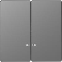 SE Merten D-Life Нержавеющая Сталь Клавиша 2-ная с линзой для LED модуля