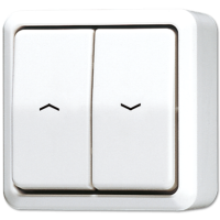 JUNG Выключатель  для управления жалюзидля накладного монтажа белый