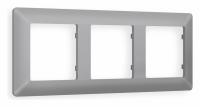 Рамка ALFA Line (Сталь матовый) 3-ая AF110503