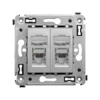 DKC Avanti Закаленная сталь Компьютерная розетка RJ-45 двойная  категория 5e экранированная