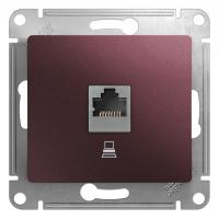 SE Glossa Баклажановый Розетка компьютерная RJ45 кат.5E