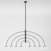 Потолочный светильник со стеклянным плафоном 30179/8 черный Eurosvet Cenacolo